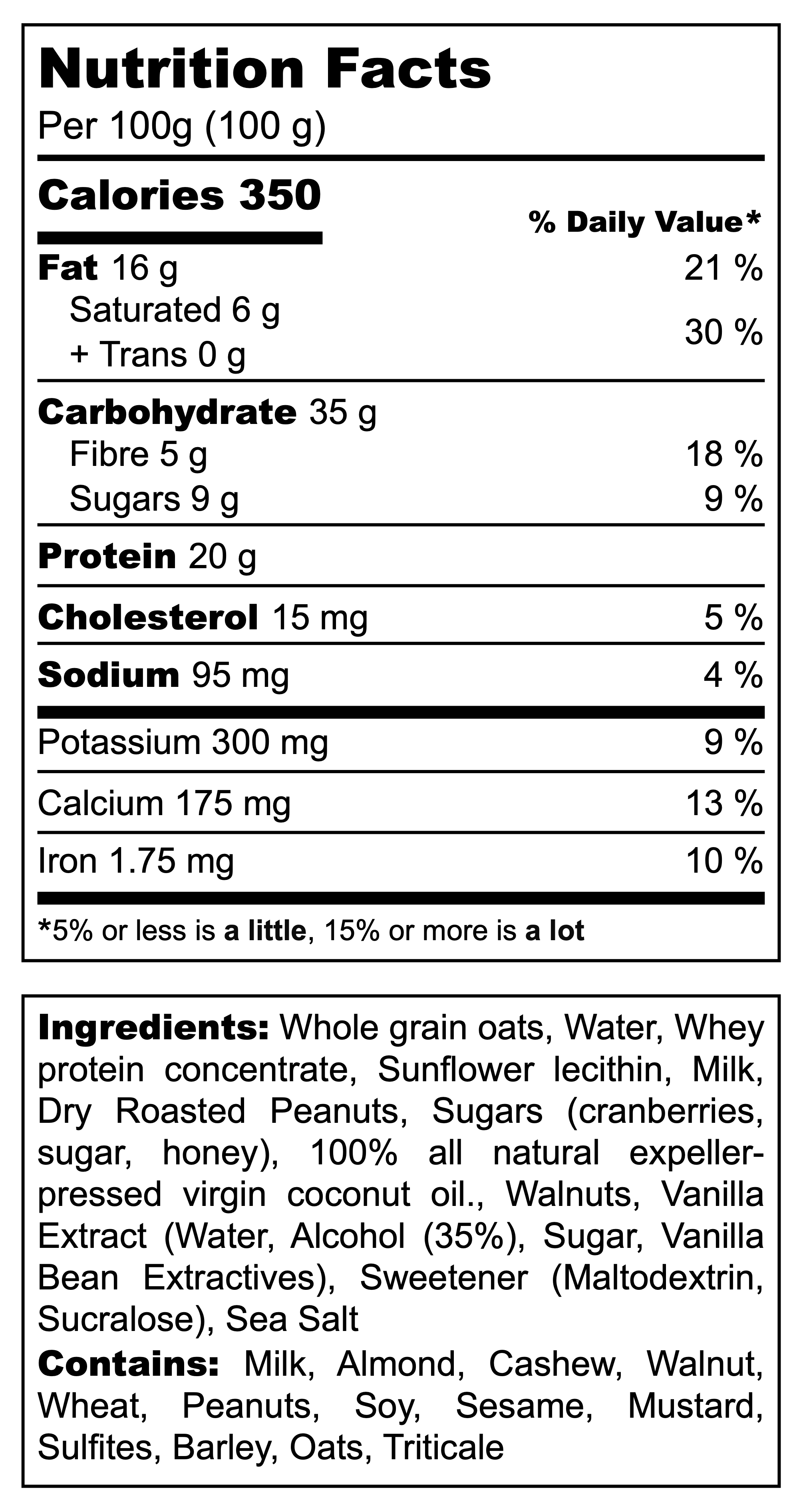 Nutritional Facts
